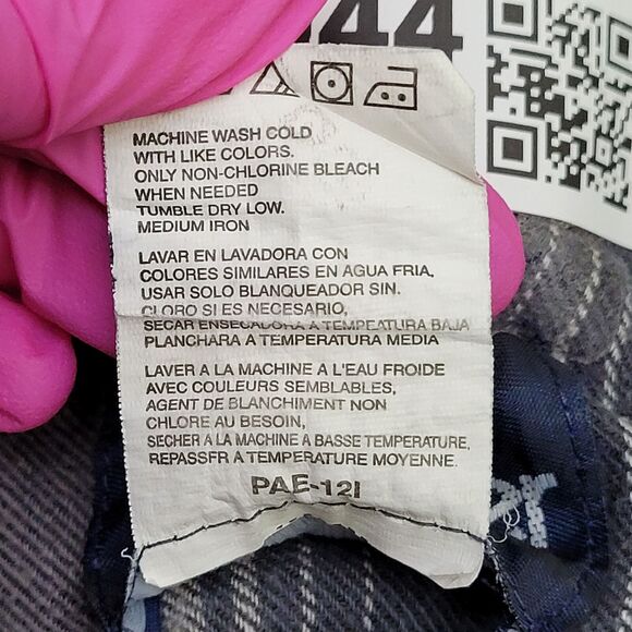 Wrangler Cropped Snap Button Shirt Womens XL 23x18 Gray - Picture 9 of 12